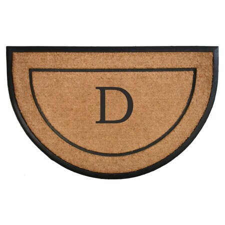 Monogram Door Mat, Black, Natural, 30 in W x 48 in L